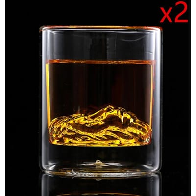 Machtige Mannenleeuwenkop Dubbelwandig Whiskeyglas Creatieve Cocktailbeker Bar Wijn Glazen Tumbler Drinkgerei Biermokken Barware 200ml brown