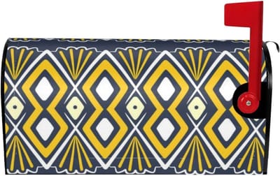Brievenbus Cover - Brievenbushoes Decoratie - Tuin Aankleden - Magnetisch Ontwerp - 21x18 Inch - Geel Wit