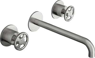 Hotbath Cobber @ Work - Wastafelmengkraan - zonder Waste - Laag - Geborsteld Nikkel - Inbouw - Nikkel - V02
