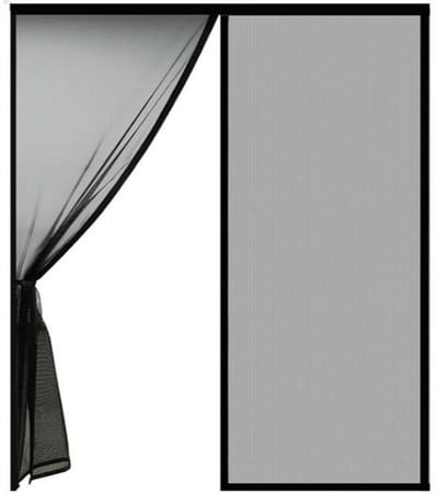 Anti-mug gordijn – Zwart – 110 x 220 cm – Magnetisch insectenhor – Muggenwerend deurgordijn voor ramen en deuren