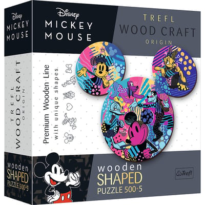 Trefl puzzel hout Mickey Mouse 500+5 stukjes Disney cartoon.