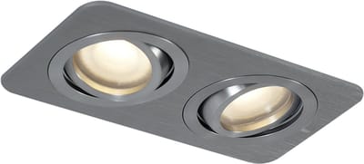 QAZQA alberto - Moderne Inbouwspot voor badkamer - 2 lichts - L 17.5 cm - Gunmetal -