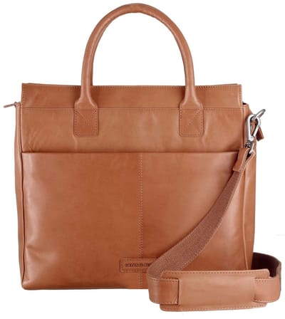 GREENBURRY Leren business tas laptoptas met laptopvak Fiorentina Business Bag Tan bruine