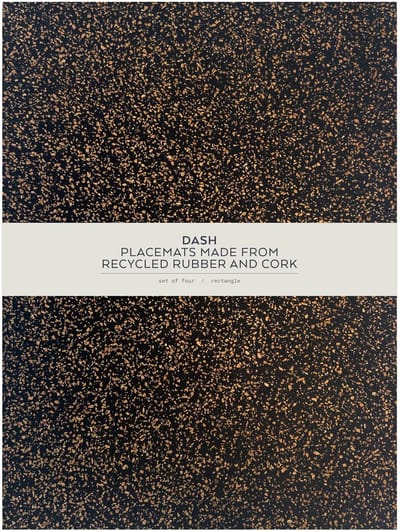 LIGA - Dash Placemat Rechthoek Set van 4 Stuks - Kurk - Beige -