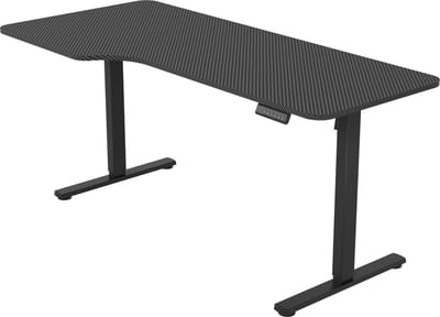 Vestland - Zit‑Sta Bureau Elektrisch | 160 x 75 cm | Dubbele motor | Gaming | Carbon Look | Zwart