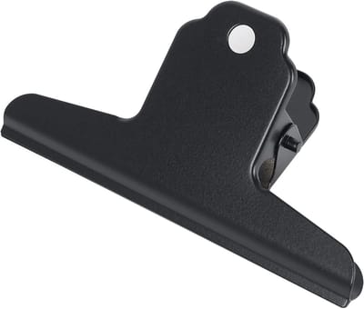 Extra Grote Bulldog Clips 180mm - 6 Stuks Zwart