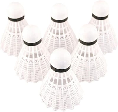 Inovra Plus - Badmintonballen van kunststof voor snelheid en stabiliteit - 6 stuks Professionele badmintonballen voor training en wedstrijden binnen en buiten. Gemaakt van duurzaam kunststof met grote elasticiteit voor optimale balans.