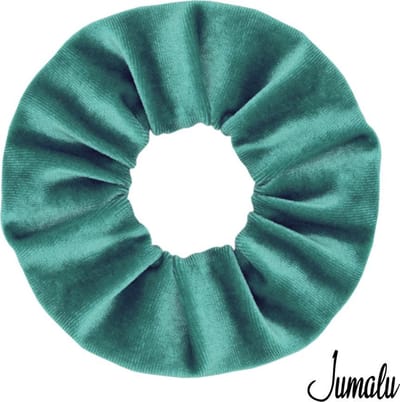 Jumalu scrunchie velvet haarwokkel haarelastiekjes - mint groen - 1 stuk