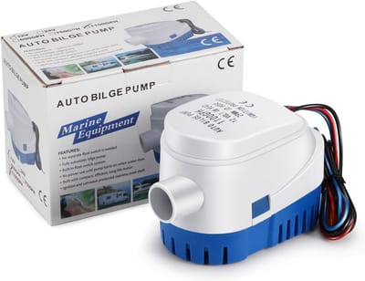 Automatische lenspomp - Dompelpomp boot - Water afvoeren - Dubbele bedrijfsmodus - 1100 GPH - Blauw Zwart Rood