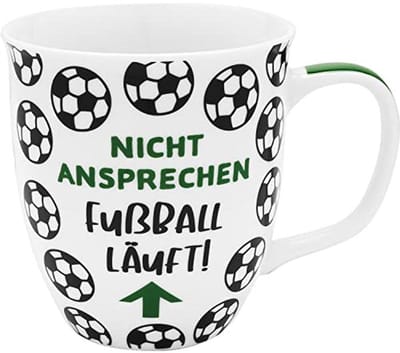 Voetbal Mok - Koffiemok Drinkmok - Warme Dranken - Unieke Opdruk - 40 cl - Wit