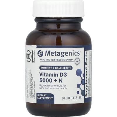 Metagenics, Vitamine D3 5 000 + K, 60 gélules