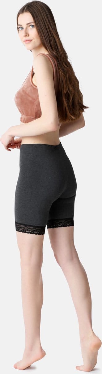 Bellivalini BLV-BLV50-216-LE Dames Leggings - Sport - Vrijetijdsbroek - Kort - Viscose - Sporbroek - Yogabroek - Donker Gemêleerd - S