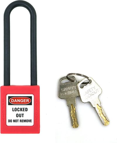 LOTO Hangslot - Nylon 76mm beugel - LOTOTO - Lock out Hangslot - Loto - Lock out tag out - Lock out - Tag out