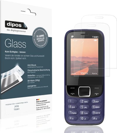 dipos – 2x Matte Pantserfolie geschikt voor JtQtJ T5081 | 9H Screenprotector