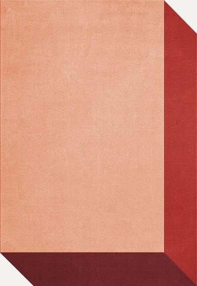 Layered Teklan Box Corals Vloerkleed - 180 x 270 cm - Roze,Rood - Rechthoekig - Wol - Eetkamer, Woonkamer, Slaapkamer - Geometrisch - Modern