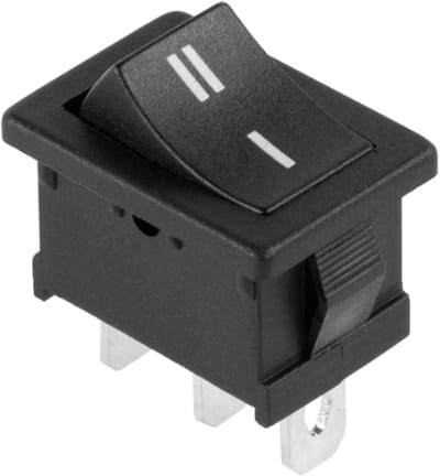 Schakelaar - ON/ON - 3A - 250V - Zwart