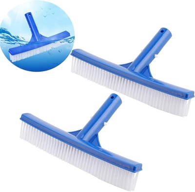 Allecta - Duurzame zwembadborstels voor zwembadwand en -vloer, set van 2, blauw