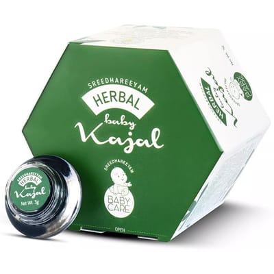 Natuurlijke kajal oogcrème (3 gram), Kruidenbaby Kajal, Sreedhareeyam 5.125 blue