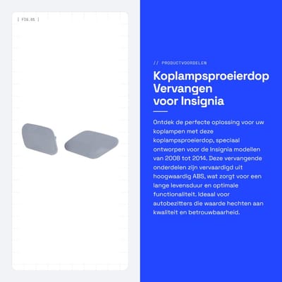 Dailygoods- Koplampsproeierdop Vervanging voor Insignia 2008-2014 - OEM 1452018/20998581 - Hoogwaardig ABS - Stabiele prestaties - 100% Fabrieksgetest - Lange levensduur - Koplampsproeier