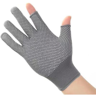 1 paar ademende, antislip halfvingerhandschoenen voor dames en heren, geschikt voor fitness, fietsen en gewichtheffen. grijze kleur