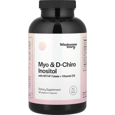 Mthf Foliumzuur + Vitamine D3 met Myo & D-Chiro Inositol, Veggie Capsules 360