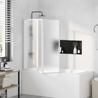 vidaXL - Badscherm - 3 - panelen - vouwbaar - 117 - x - 120 - cm