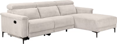 Lund-Hoekbank 3-zits - 1 Relaxfauteuil - Corduroy CrÃ¨me