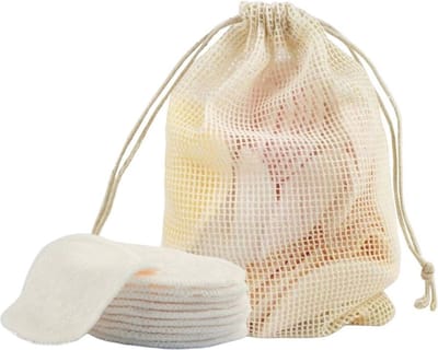 6 stuks Herbruikbare bamboe make-up verwijderingspads