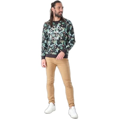 DEELUXE Sweatshirt met ronde hals en tropische printSICILIA Black
