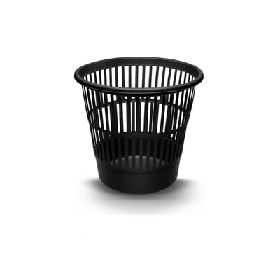 HL – Prullenmand – Papiermand – Prullenbak Kantoor – Papierkorf – Rond – Zwart – 12 Liter