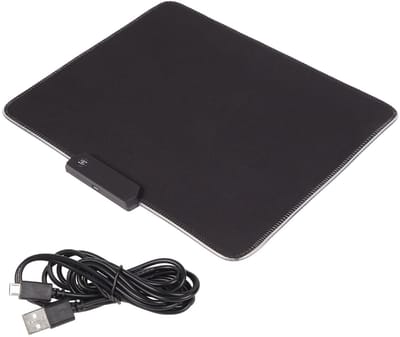 Allecto - RGB Gaming Muismat - LED Muismat - Waterdicht en Antislip - 300x250mm - Gaming Accessoire - Geschikt voor PC en Laptop