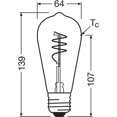 Osram Vintage 1906® LED Edison E27 Helder 3.4W 470lm - 827 Zeer Warm Wit | Vervangt 40W
