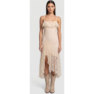 & Other Stories Celia Lace Dress White Maat: 34 | Midi Jurken Outlet | Dames | Wit