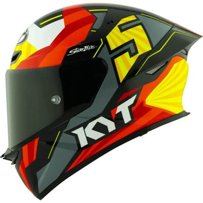 KYT TT-Revo Flux Rood Geel Integraalhelm - Helm