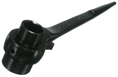 Dailygoods- Ratelsleutel Dubbele Socket 19x24mm - Steiger Gereedschap - Koolstofstaal - Hoge Hardheid - Schokbestendig - Snelle Boutenwerking - Steeksleutel