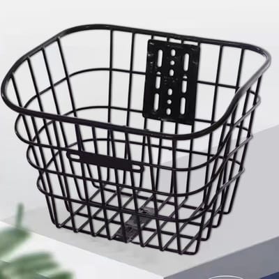 Fietsmand Voorzijde - Stuurmand Scooter - Boodschappen Vervoeren - Gereedschapsloze Montage - 34x27x26 cm - Zwart