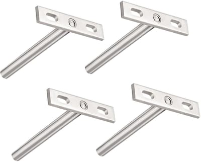 Dailygoods- Plankbeugels 4 Inch - Verborgen Plankdragers - Roestvrij Staal - Heavy Duty Ondersteuning - Wandmontage - Maximale Ruimteoptimalisatie - Planksteunen