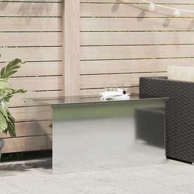 vidaXL - Tuinkussens - opbergdoos - Gegalvaniseerd - staal - 100 - x - 50,5 - x - 50 - cm