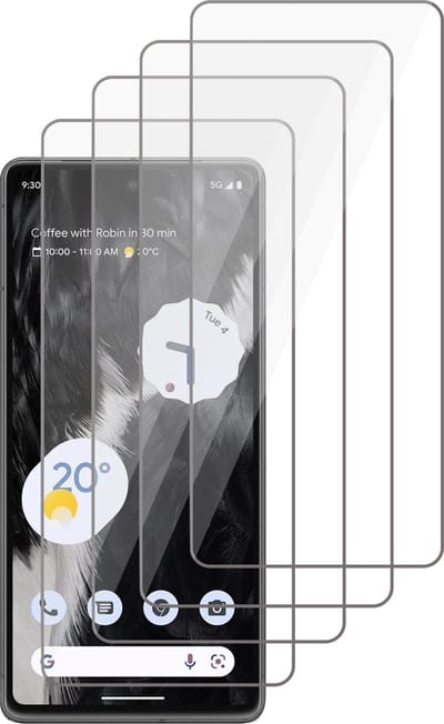 Screenprotector geschikt voor Google Pixel 7 - Gehard Glas Beschermglas Tempered Glass Screen Protector - 4 Stuks