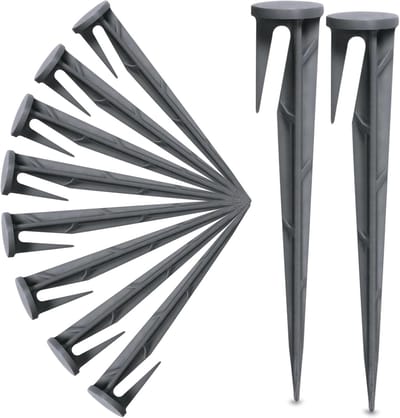 Grondankers Set - Bevestigingsharingen Gazon - Kabel Vastzetten - Speciaal Ontworpen Kop - 100 Stuks 10cm - Zwart