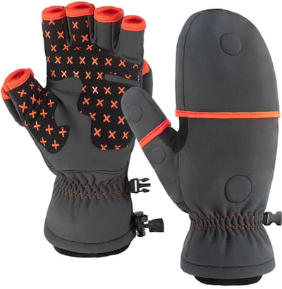 Geïsoleerde Converteerbare Wanten – Vingerloze Handschoenen Waterbestendig voor Heren en Dames – Winterhandschoenen Maat S voor Koud Weer, Wandelen, Skiën en Outdoor Activiteiten – Thermohandschoenen / Winterwant / Outdoor Handschoenen