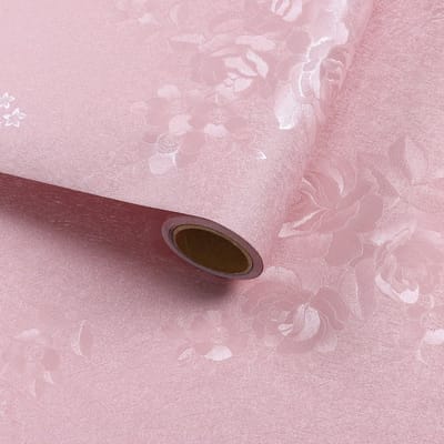 Dailygoods- Behang Roze Roos 30cm x 300cm - Wanddecoratie - Muurdecoratie - Vliesbehang - Behang woonkamer - Behang bloemen