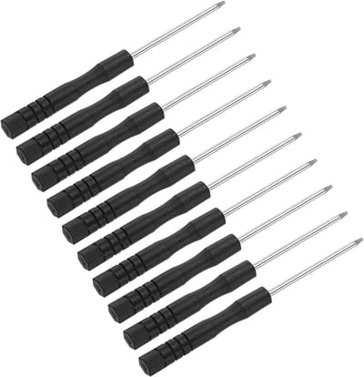 Mini Torx Schroevendraaierset T2, 80mm, Carbon Staal, 10 Stuks voor Brillen, Horloges en Laptops met Antislip Handvat