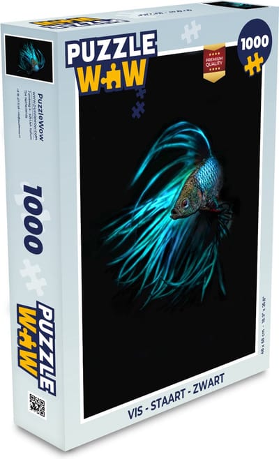 Puzzel Vis - Staart - Zwart - Legpuzzel - Puzzel 1000 stukjes volwassenen