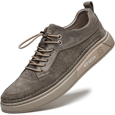 Italiaans Echt Leer Casual Schoenen Wit Oxford schoenen Heren Sneakers Outdoor Wandelschoenen Heren Zakelijk casual leren schoenen 43 gray