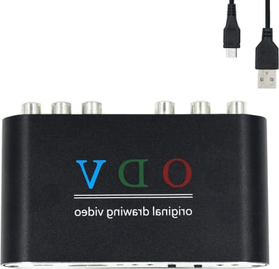 ODV Composite RCA/S-Video/YPbPr naar HDMI Converter voor HD Beeld en Geluid, Plug & Play, Geschikt voor TV en Monitor