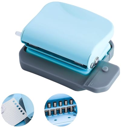 Handmatige 6-Holes Paper Puncher voor A4, A5, A6 - Ideaal voor Kantoor, Documenten en Creatief Gebruik met Capaciteit van 10 Vellen