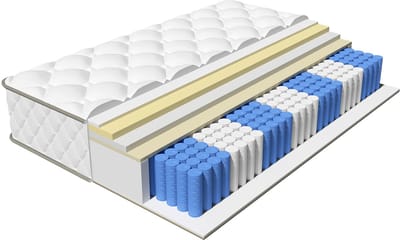 Elekiatech Matras 140 x 190 cm - 22 cm Dik - Tweepersoonsmatrassen - 7 Zones - Pocketvering - Anti-allergische - Premium Plus Tijk