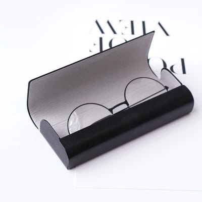Harde slijtvaste praktische brillendoos van hoge kwaliteit / zwart metalen koker / boîte/ hard case