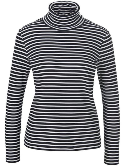 Colshirt lange mouwen Van Peter Hahn zwart